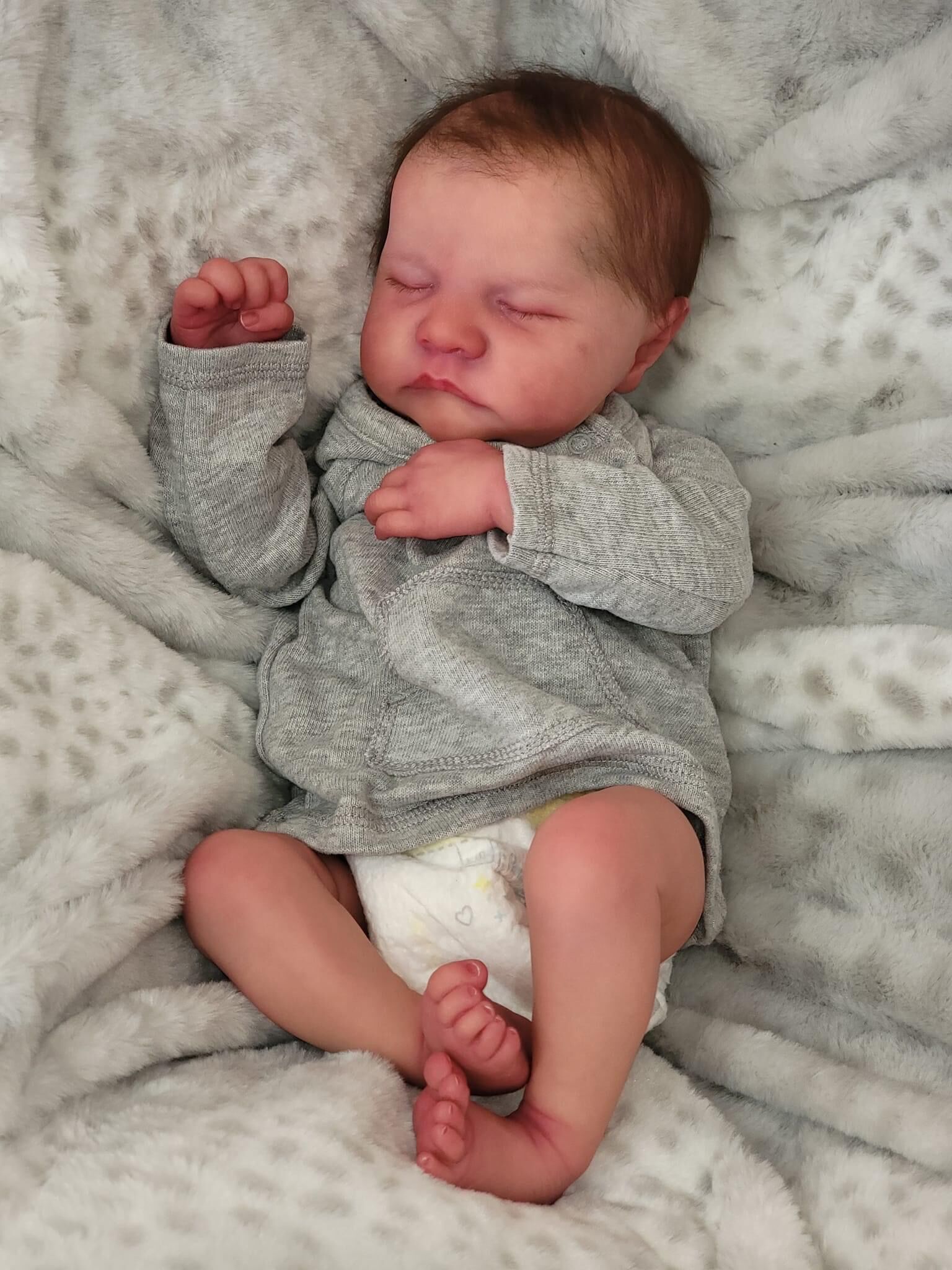 Reborn Baby Doll Silicone Realistic - ตุ๊กตาซิลิโคนไวนิลรีบอร์นขนาด19นิ้ว NPK ตุ๊กตาเด็กผู้ชายขนาดทารกแรกเกิดตุ๊กตา3D ผิวของขวัญคุณภาพสูง