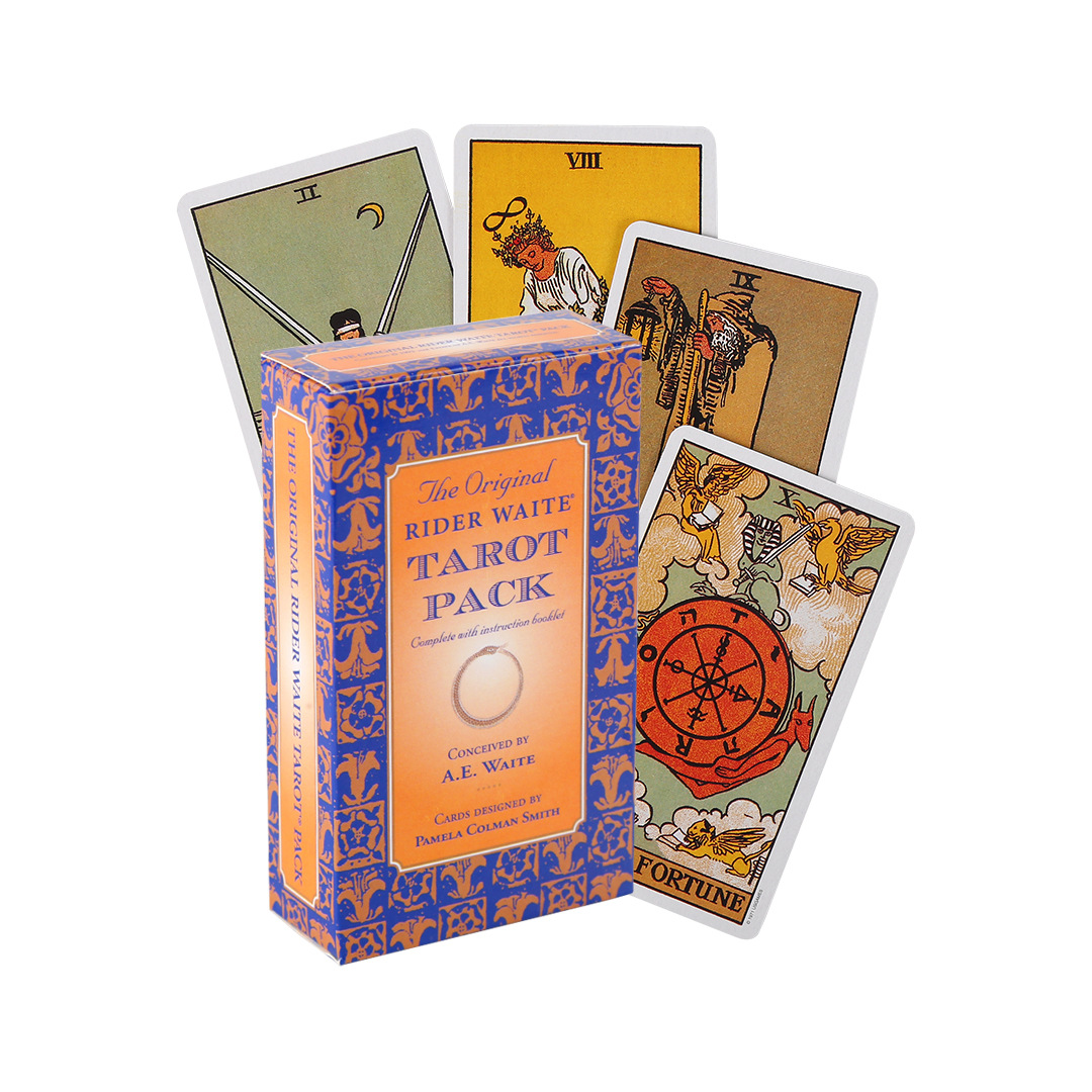 Tarot Cards Deck With Guidebook - ไพ่ทาโรต์รุ่นไรเดอร์สำหรับผู้เริ่มต้น พร้อมคู่มือ ไพ่ทาโรต์วิธีการเล่นแบบเวย์ท์ สำหรับการพยากรณ์ความสัมพันธ์และการทำนาย