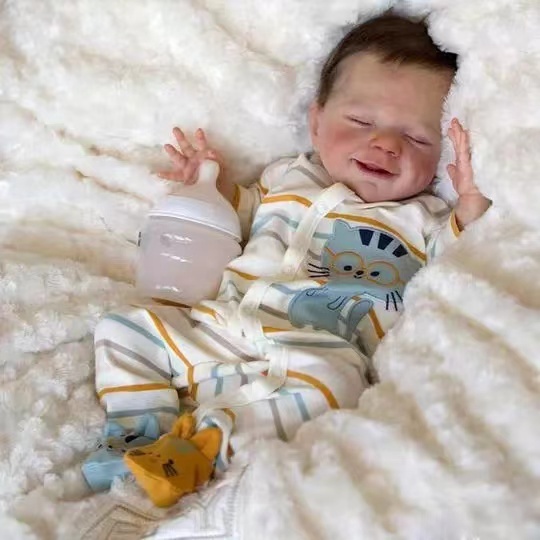 Reborn Baby Doll Silicone Realistic - ตุ๊กตาซิลิโคนไวนิลขนาดเล็ก รีบอร์น บรรเทาความเครียด เหมือนจริง ทารกแรกเกิด ทำด้วยมือ