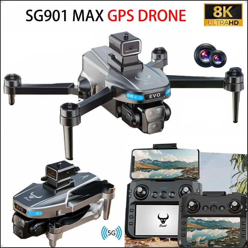 Fpv Brushless Rc Drone 4K - โดรน 8K ระดับมืออาชีพ กล้อง GPS HD