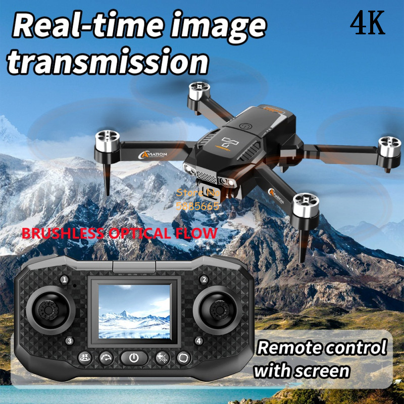 Fpv Brushless Rc Drone 4K - 4K กล้องคู่ Optical Flow Brushless WIFI