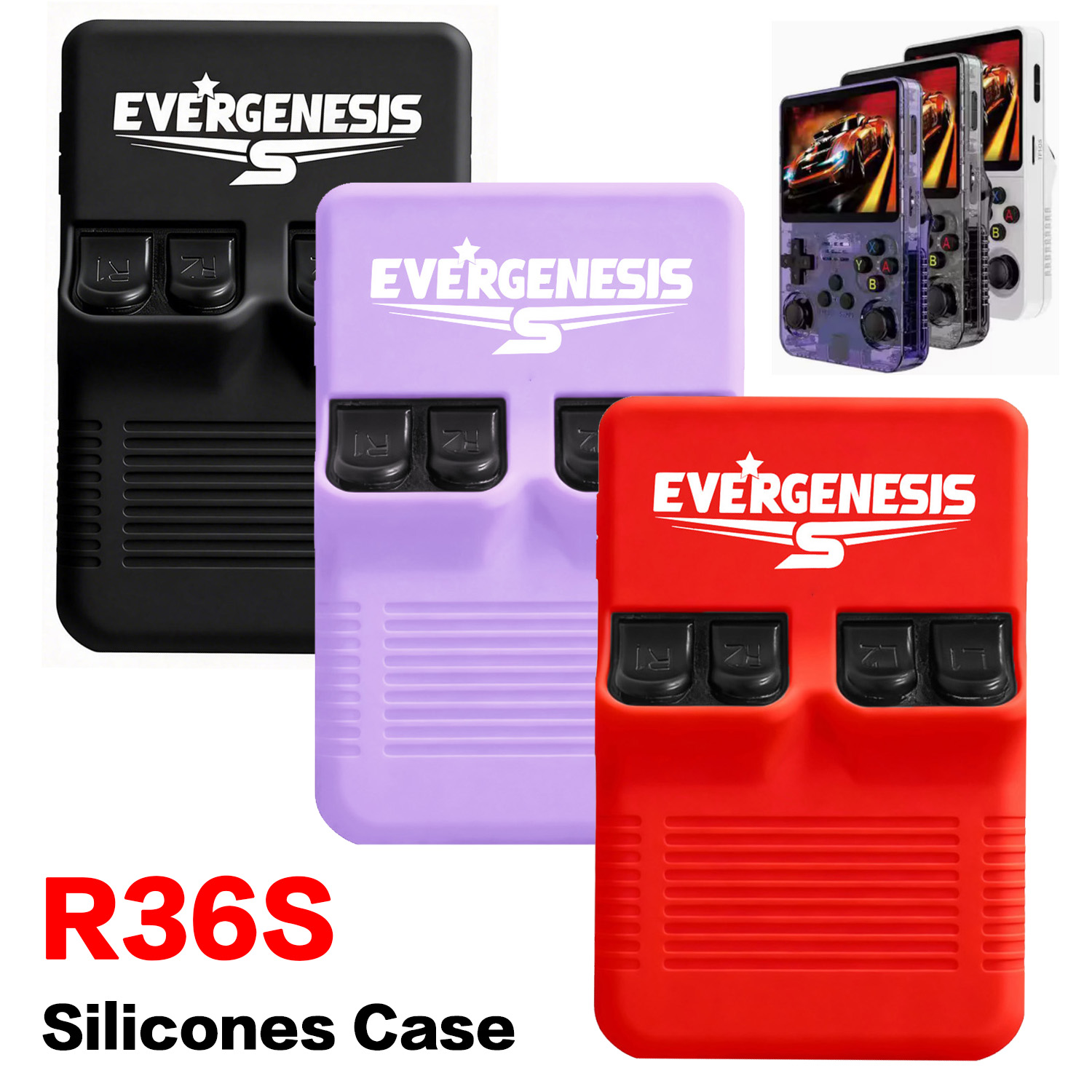 Retro Handheld Game Console R36S - R36S เคสซิลิโคนคอนโซลเกมมือถือซิลิโคนป้องกันรอยขีดข่วนกล่องเก็บของซอฟท์เชลล์สำหรับ R36S อุปกรณ์เสริมเกม