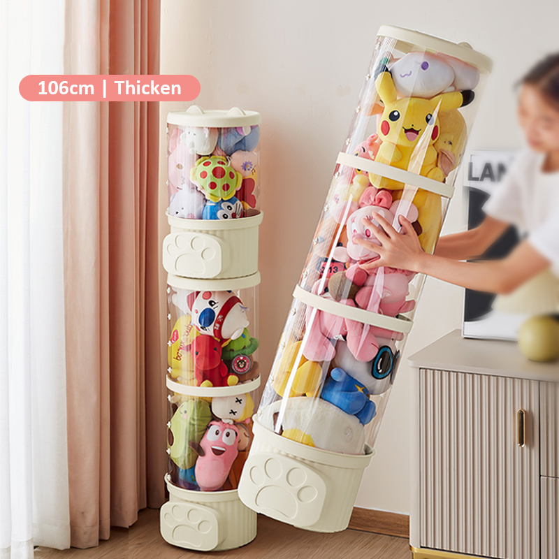 Dolls - กล่องเก็บตุ๊กตาใส กล่องเก็บของกันความชื้น ที่เก็บของเล่นเด็ก สำหรับจัดระเบียบของเล่นในบ้าน