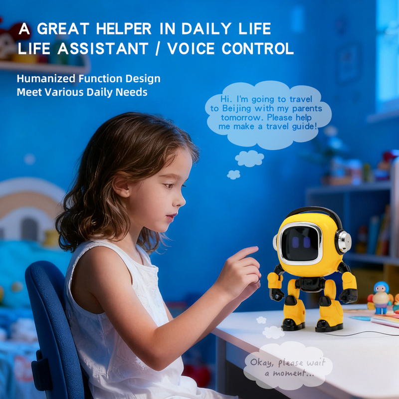 Remote Control Toys - หุ่นยนต์อินเทอร์แอคทีฟ AI ควบคุมด้วยเสียง พร้อมฟังก์ชันเล่าเรื่องและถาม-ตอบความรู้ทั่วไป ของเล่นเพื่อนคู่ใจสำหรับการเรียนรู้ของเด็กเล็ก