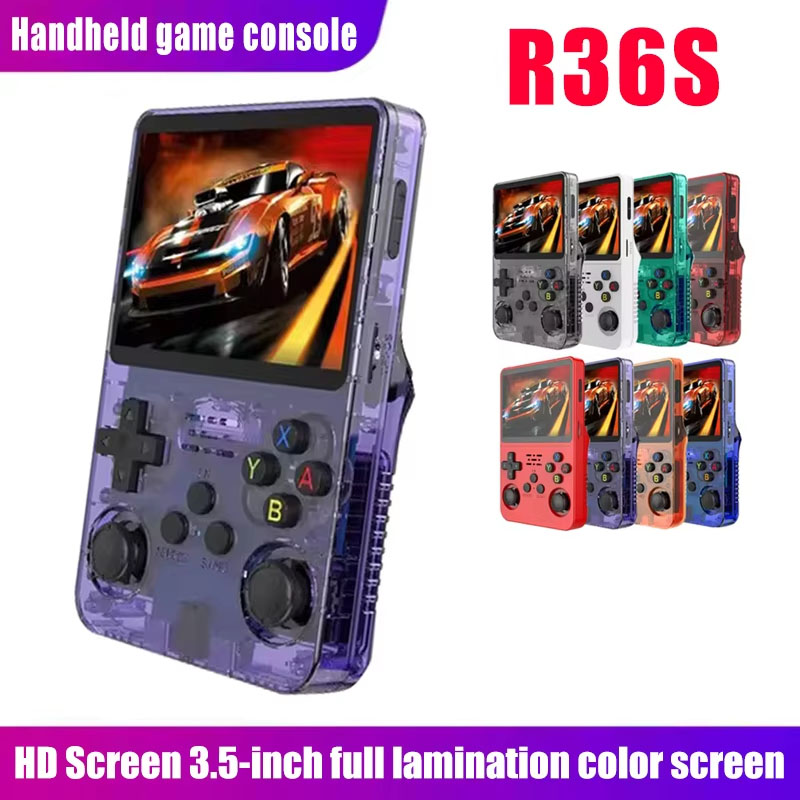 Retro Handheld Game Console R36S - เครื่องเล่นเกมพกพา R36s ใหม่ ระบบปฏิบัติการโอเพ่นซอร์ส Linux หน้าจอ