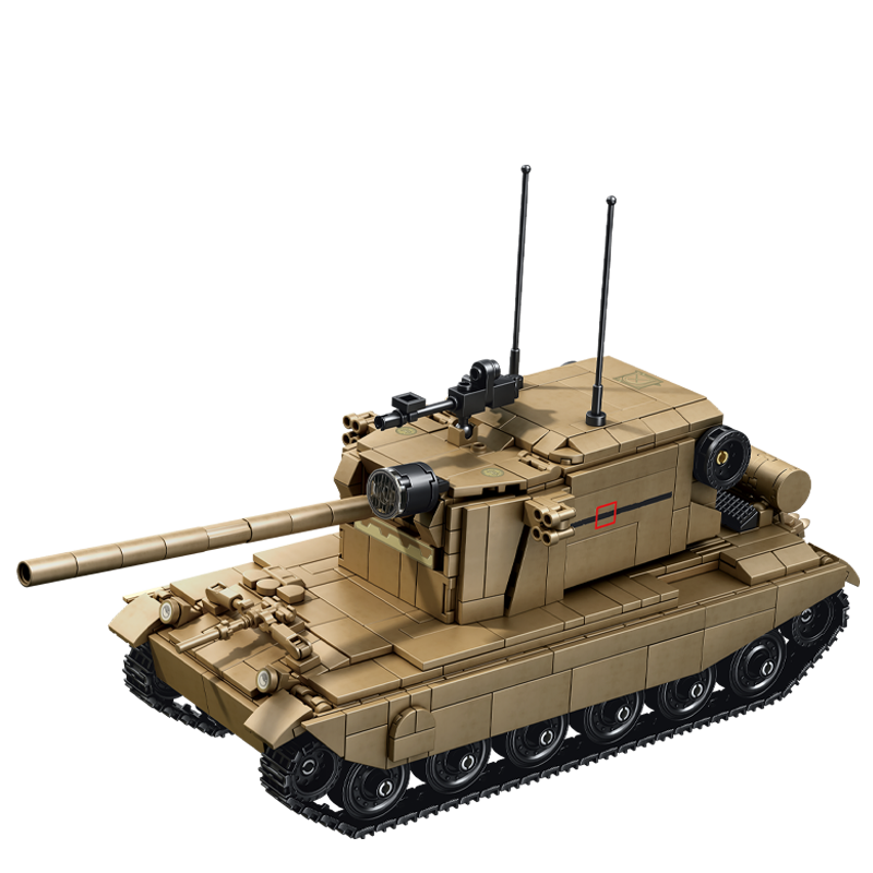 Lego Compatible Military Tank - รถถังพิฆาต FV4005 ของกองทัพในสงครามโลก ชุดประกอบบล็อกตัวต่อ ของเล่น DIY