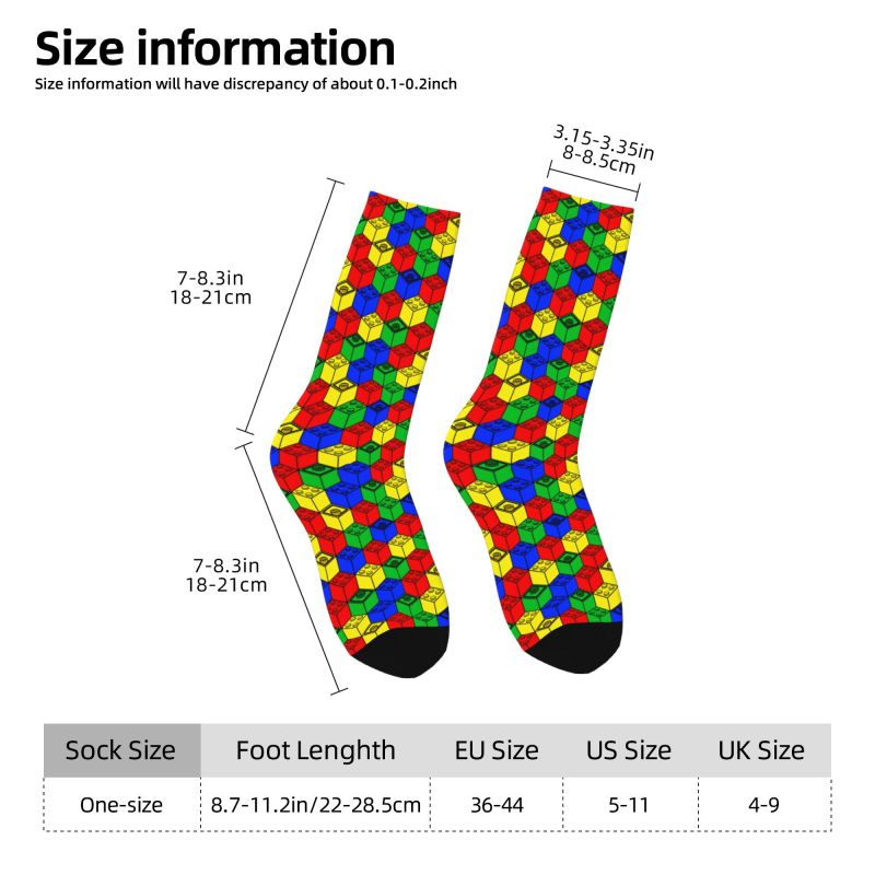 ถุงเท้าแฟชั่นลายบล็อกหลากสี ถุ - Building Blocks บทวิจารณ์และราคา