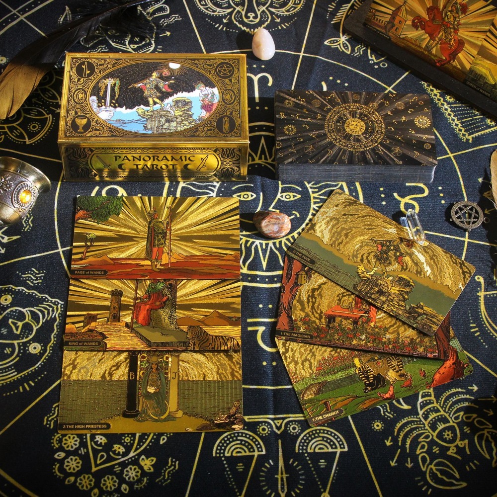 Classic Panoramic Rider Waite  - Tarot Cards Deck With Guidebook บทวิจารณ์และราคา