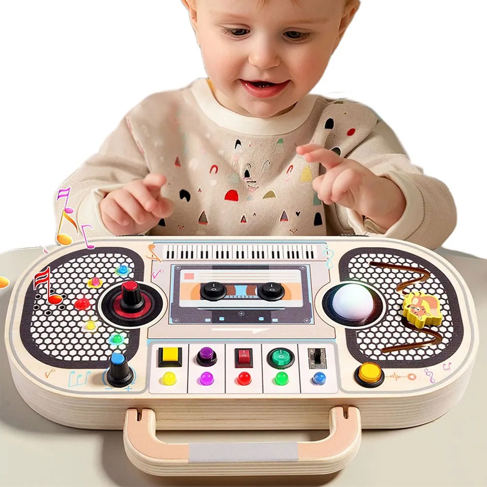 Montessori เด็กวัยหัดเดินของเล - Montessori Wooden Busy Board Toddler บทวิจารณ์และราคา