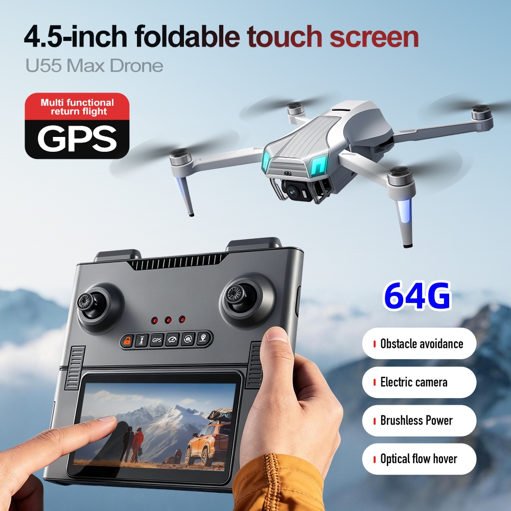 โดรน NCZOBOE U55 ระดับมืออาชีพ - Fpv Brushless Rc Drone 4K บทวิจารณ์และราคา