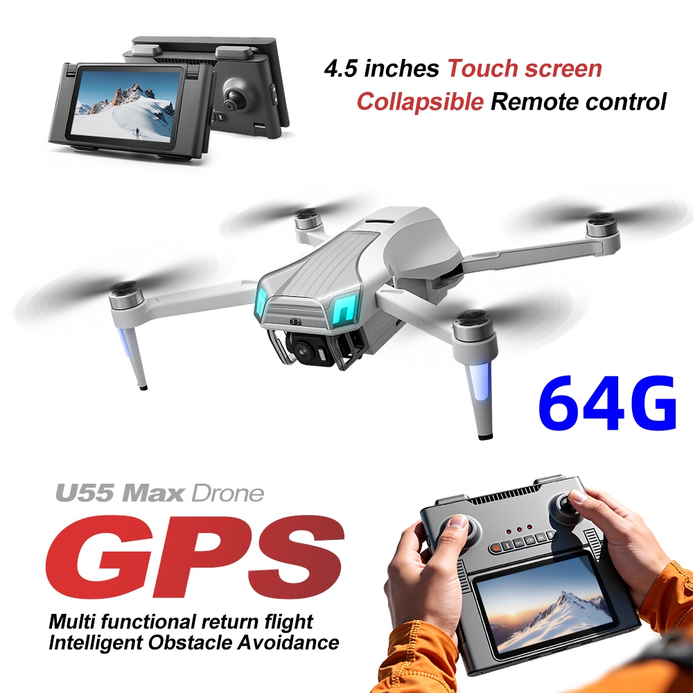 โดรน NCZOBOE U55 ระดับมืออาชีพ - Fpv Brushless Rc Drone 4K บทวิจารณ์และราคา