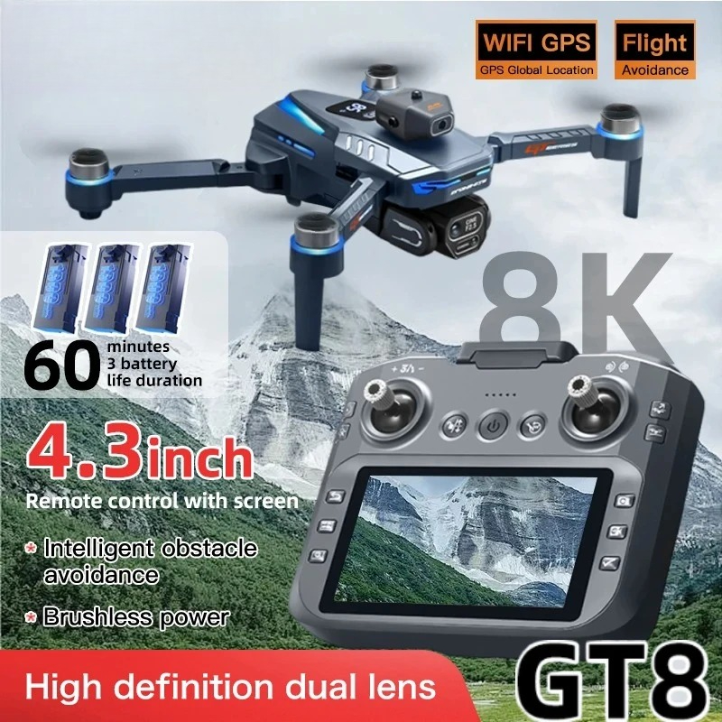 โดรนรุ่น Original GT8 8K ระดับ - Fpv Brushless Rc Drone 4K บทวิจารณ์และราคา