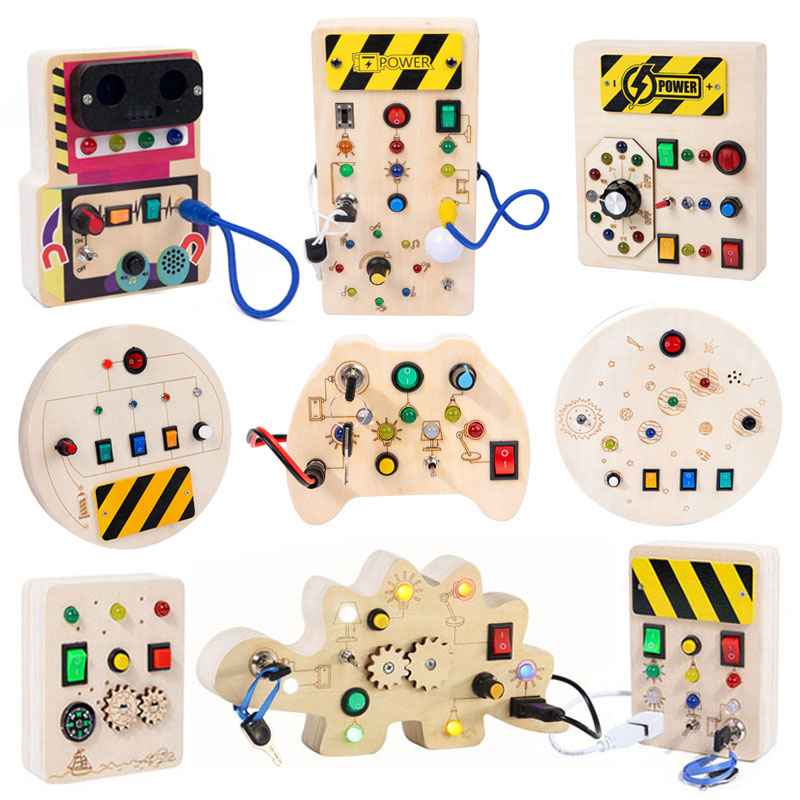 Montessori Busy Board Sensory  - Montessori Wooden Busy Board Toddler บทวิจารณ์และราคา