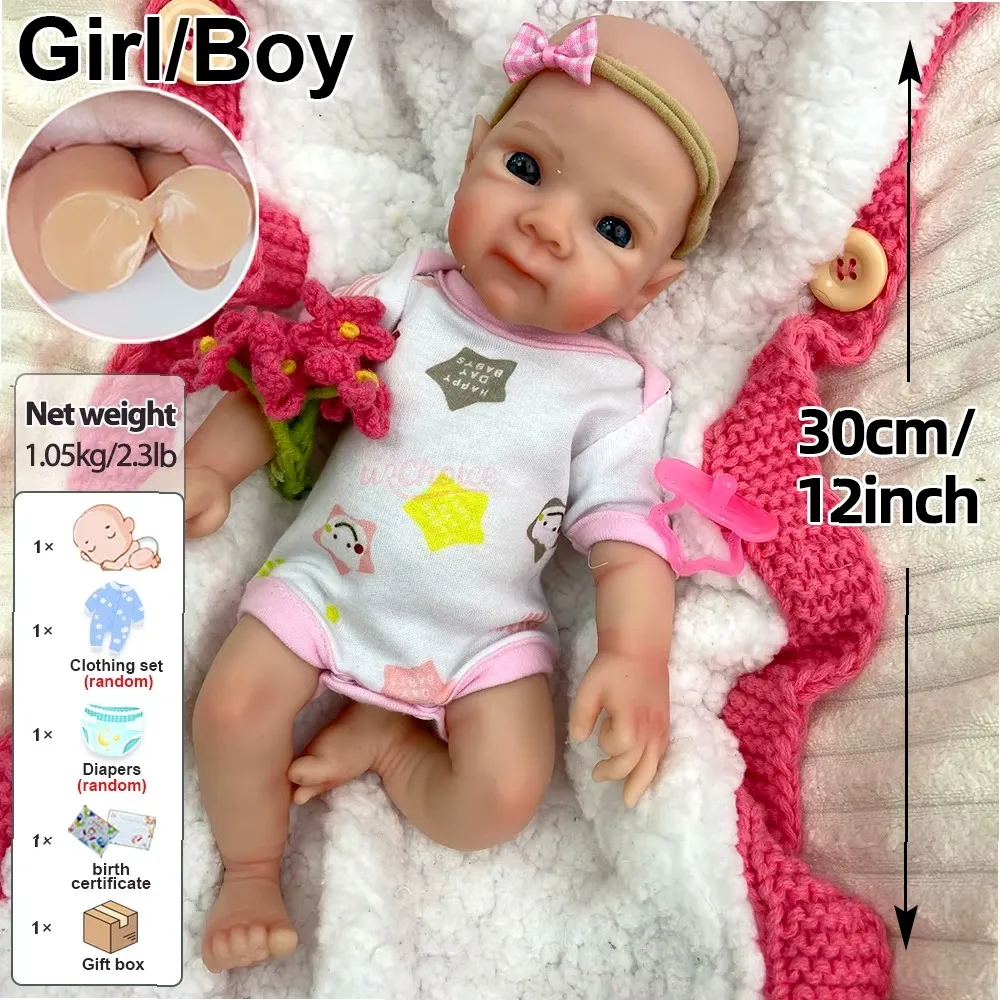 ตุ๊กตาทารกซิลิโคนขนาด 12 นิ้ว, - Reborn Baby Doll Silicone Realistic บทวิจารณ์และราคา