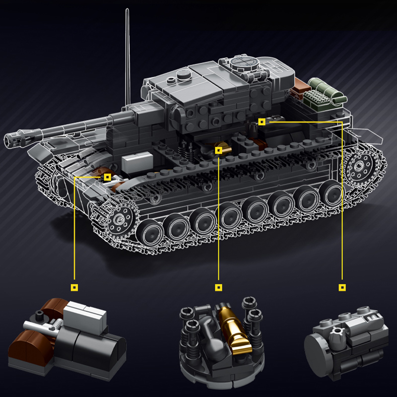ชุดตัวต่อรถถัง Panzerkampfwage - Lego Compatible Military Tank บทวิจารณ์และราคา