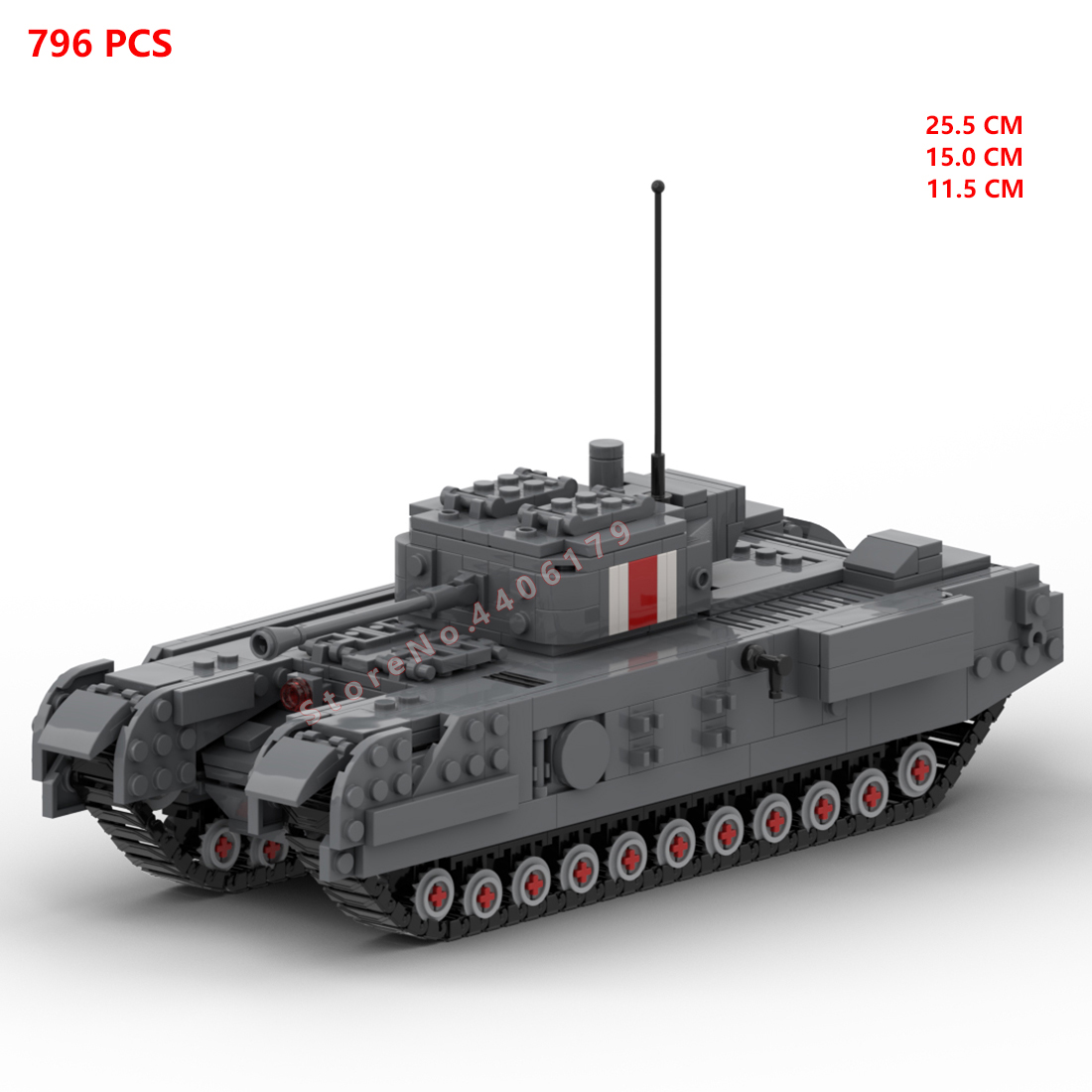 ทหารสงครามโลกครั้งที่สอง UK Ar - Lego Compatible Military Tank บทวิจารณ์และราคา