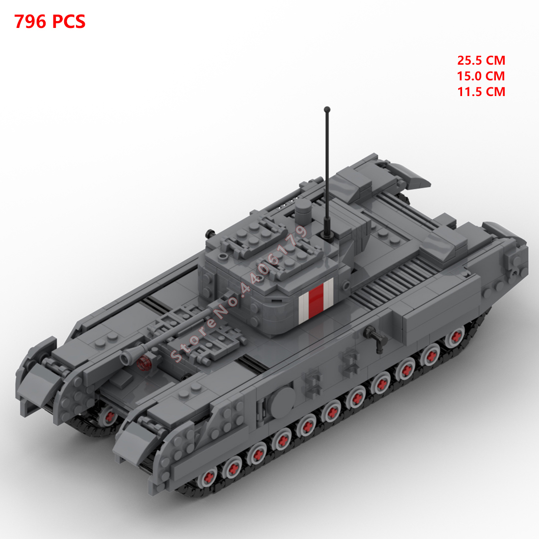ทหารสงครามโลกครั้งที่สอง UK Ar - Lego Compatible Military Tank บทวิจารณ์และราคา