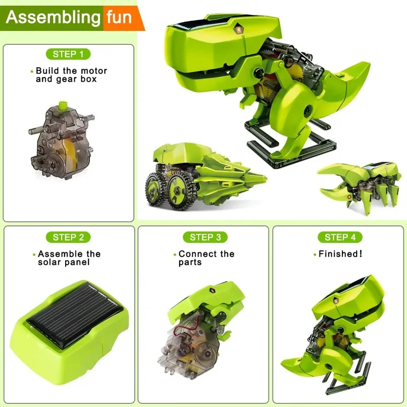 ชุดหุ่นยนต์พลังงานแสงอาทิตย์ 3 - Stem Solar Robot Kit For Kids บทวิจารณ์และราคา